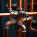 HydroLine copper pipe detail — premium installation quality
