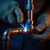 HydroLine master craftsmanship — copper soldering detail