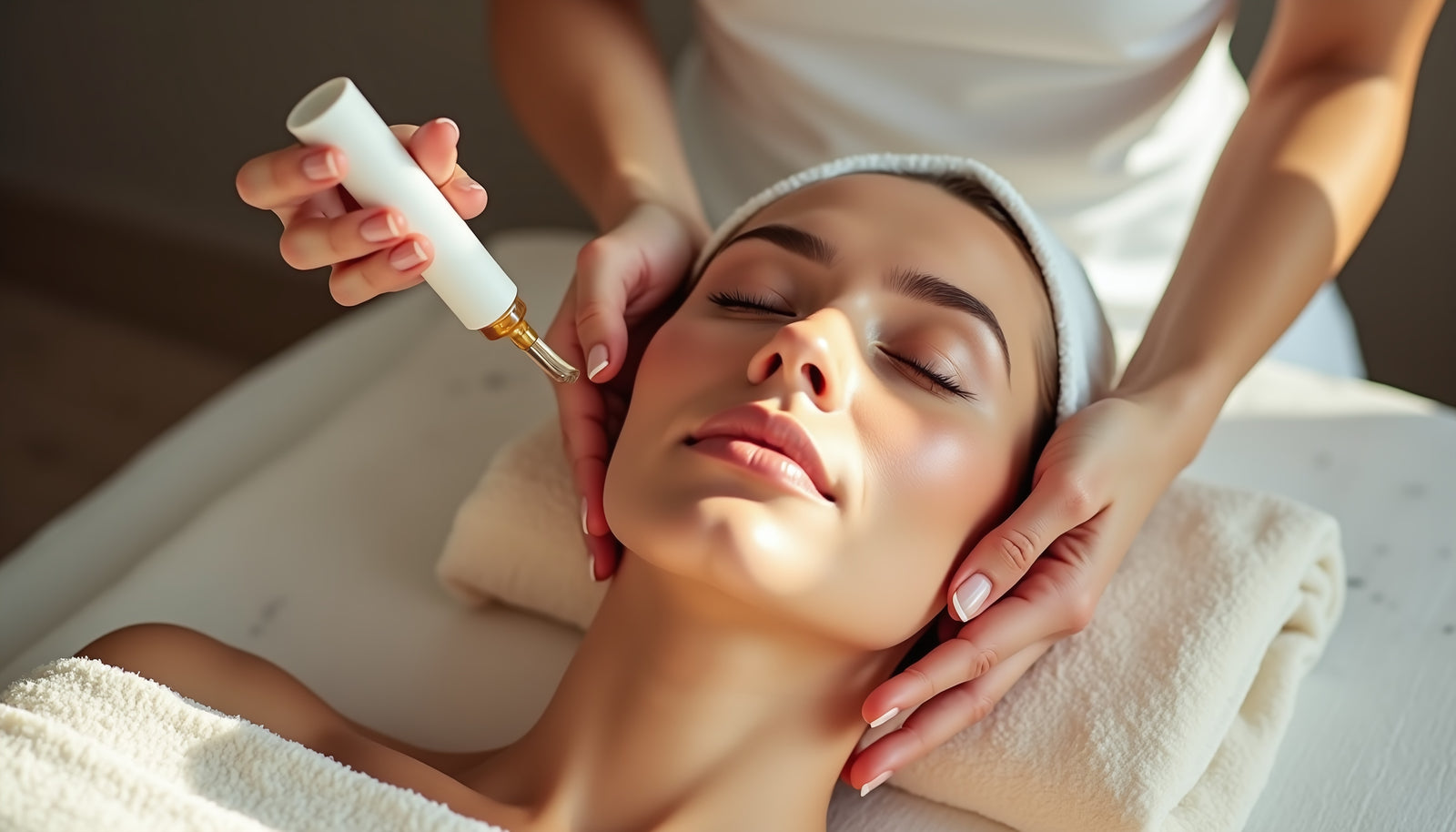 LUMIÈRE — Premium Beauty Salon Website Template — LUM hero facial glow