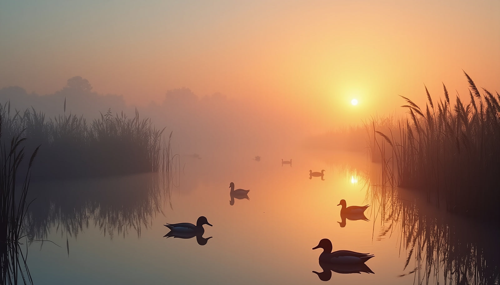 MARSH & FIELD — Premium Waterfowl Guide Website Template — MF hero dawn marsh